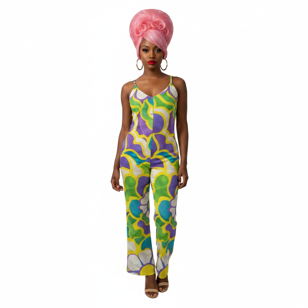 Modelka 1 - Black woman pink beehive