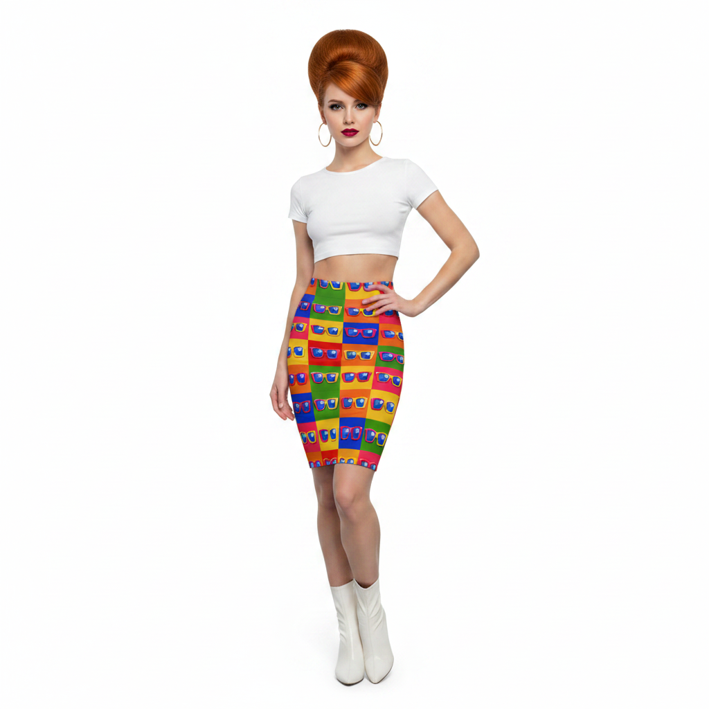 Shades On - 60s Pop-Art Pencil Skirt