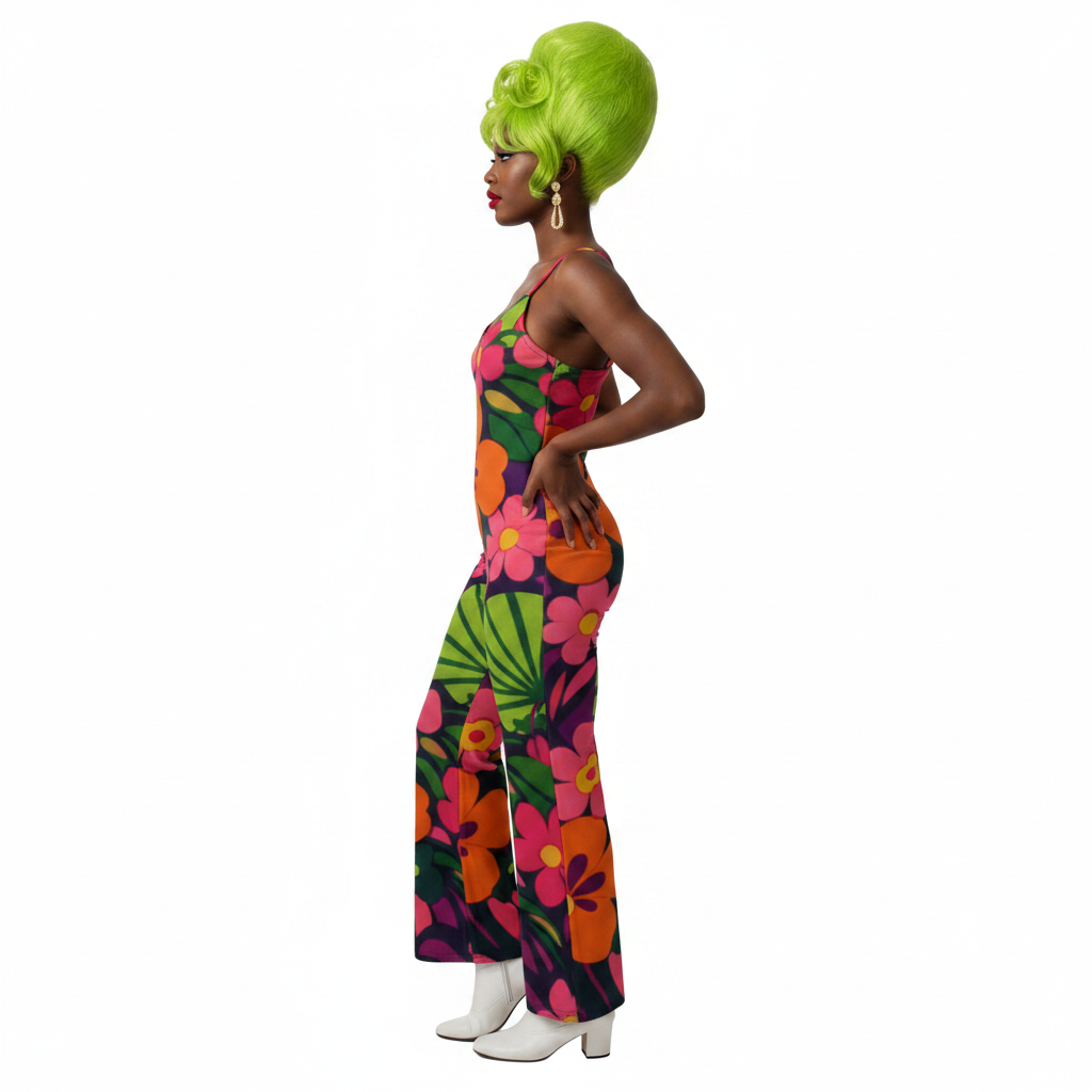Modelka 2 - Black, lime green beehive, side