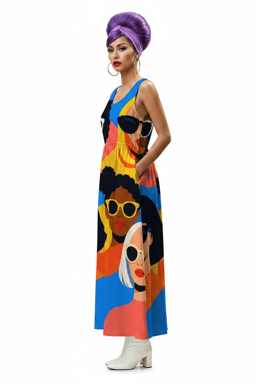 Modelka 2 — Latynka, fioletowy bouffant