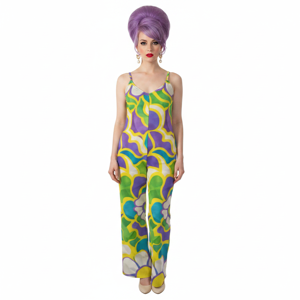 Modelka 3 - White woman purple beehive
