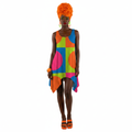 Neon Circles Dress Modelka 3