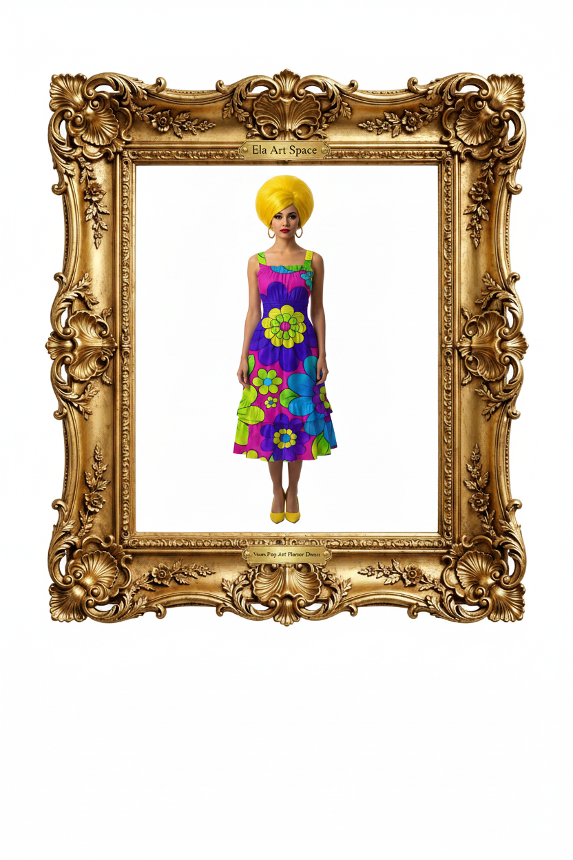 Neon Flower Frame