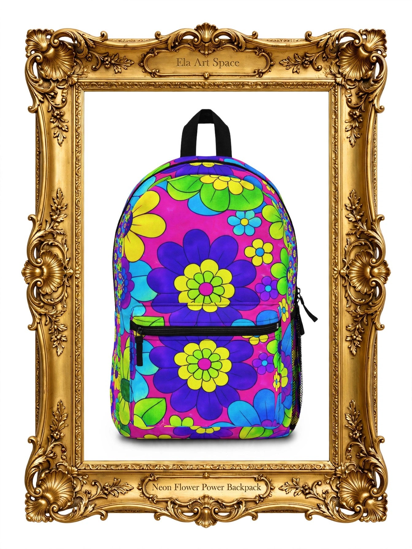 Neon Flower Power Backpack