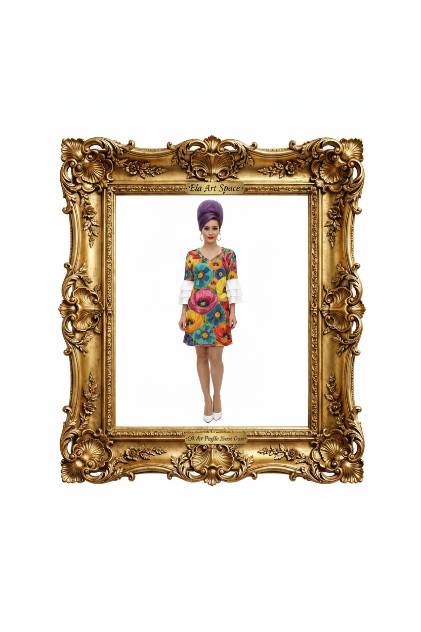 Oil Art Poppy Frame