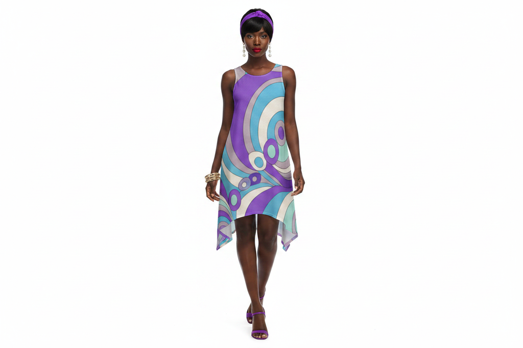 Op Art Swirl Circles Dress