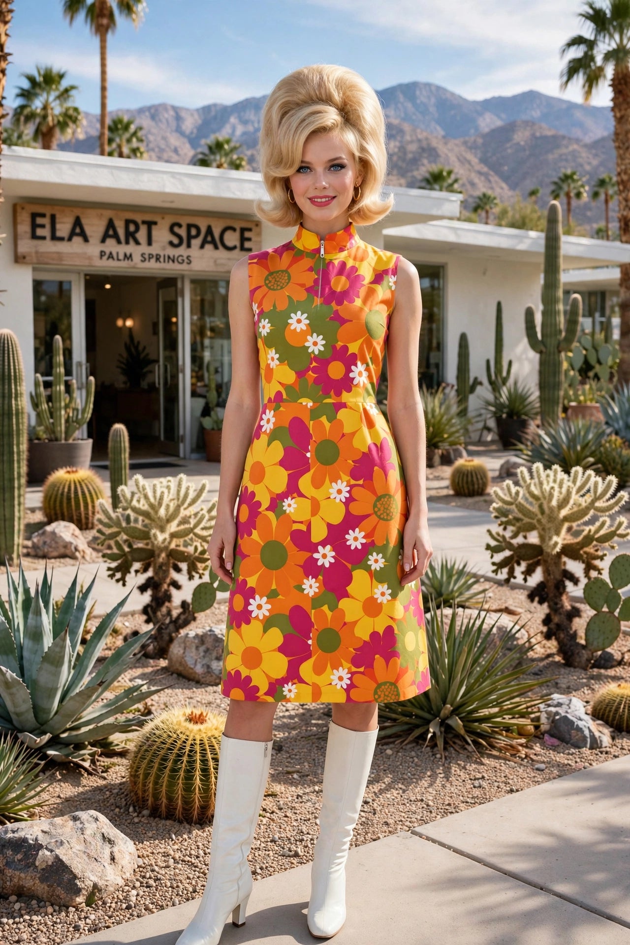 Retro Groovy Floral Fabric
