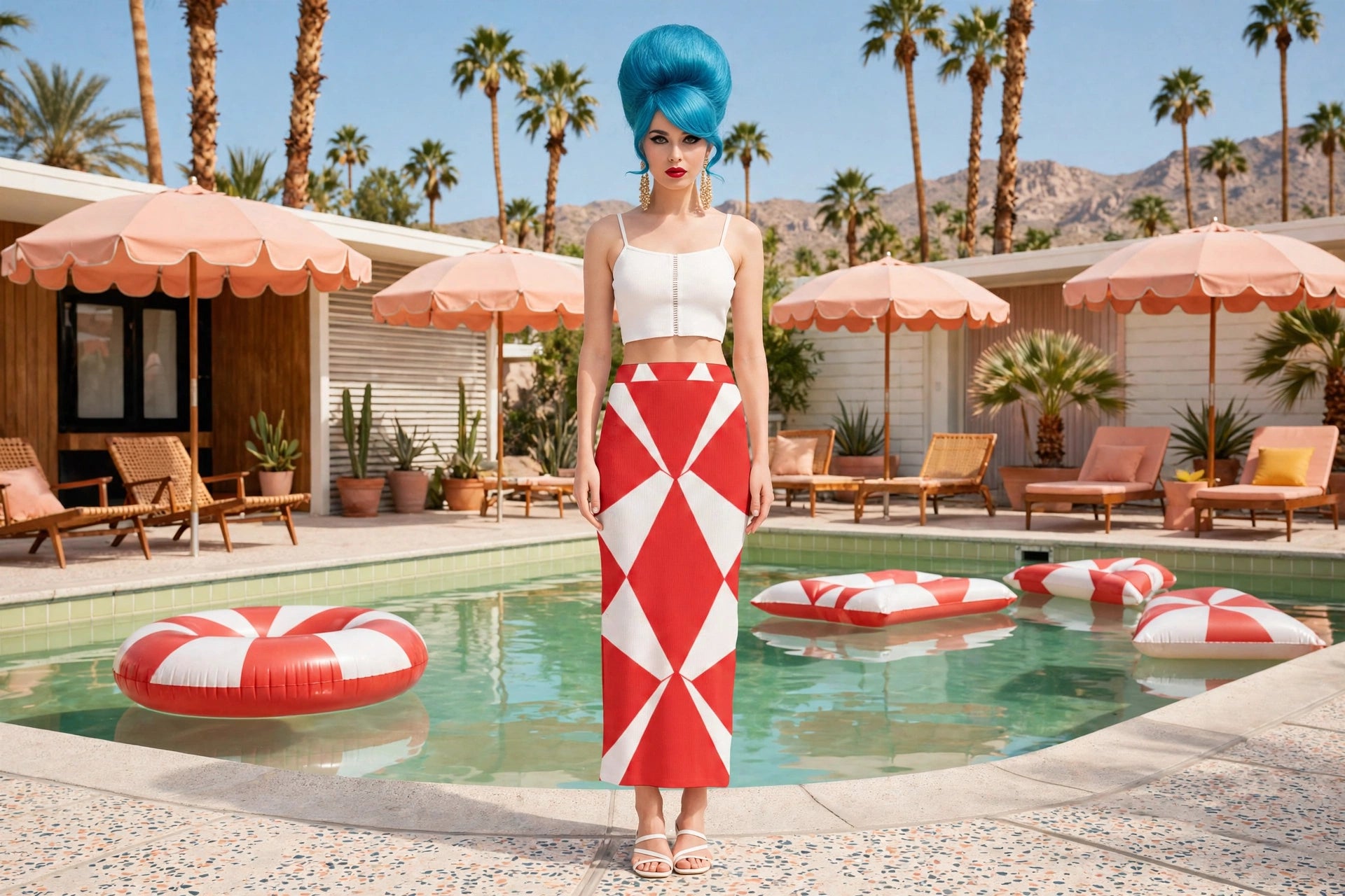 Mod Target - 60s Geometric Maxi Skirt
