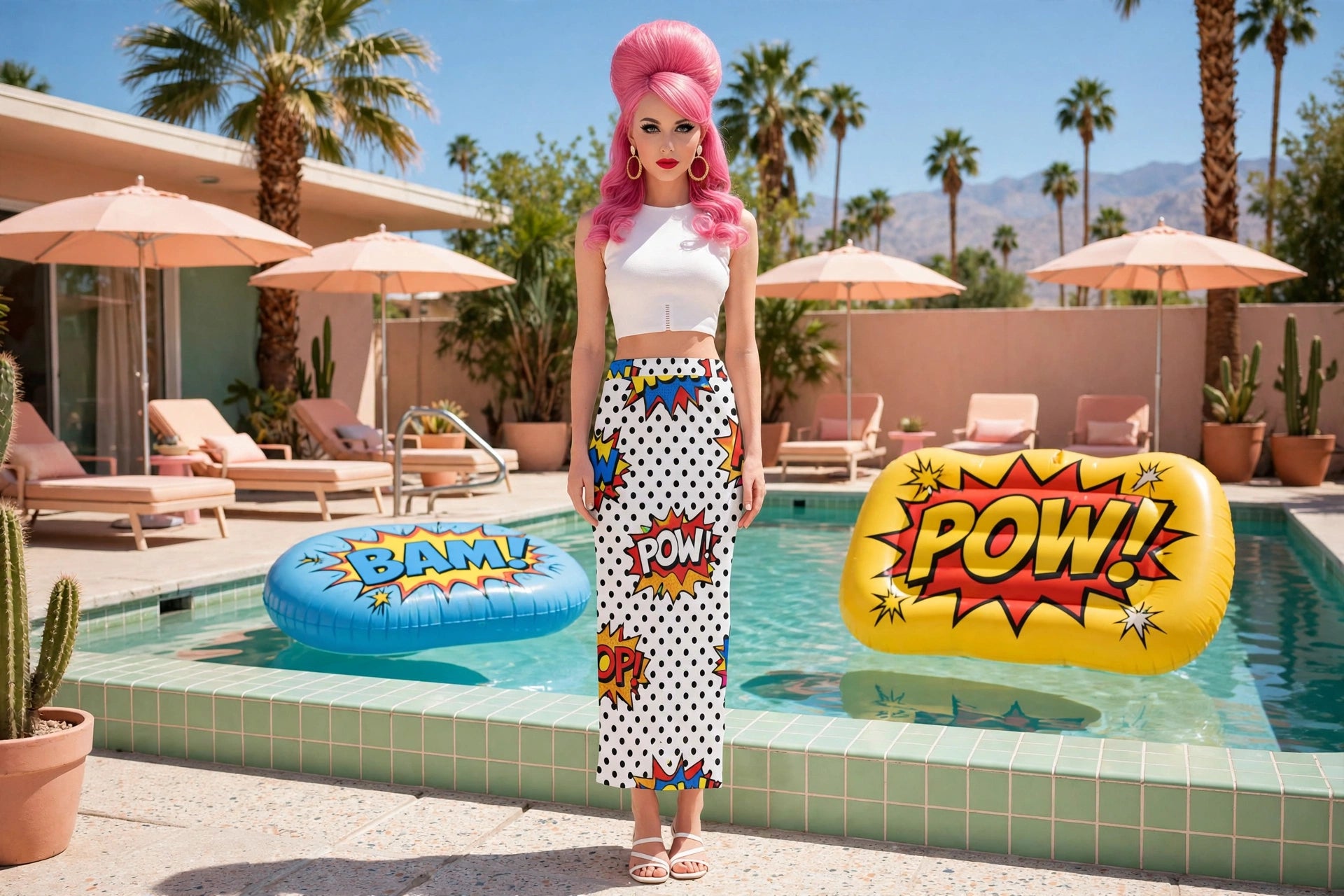 Comic Pop - 60s Pop-Art Maxi Skirt