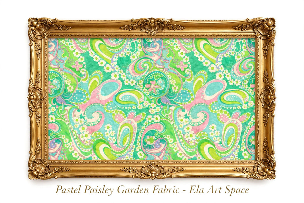 Pastel Paisley Garden Fabric