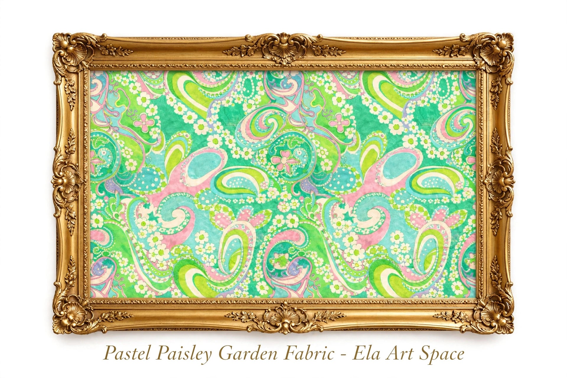 Pastel Paisley Garden Fabric