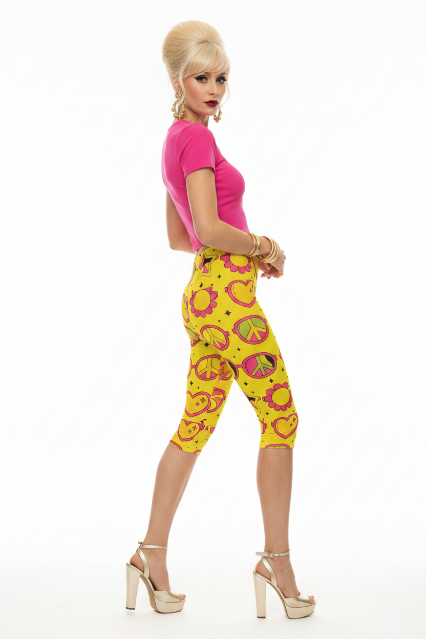 Peace Capri Leggings — Side