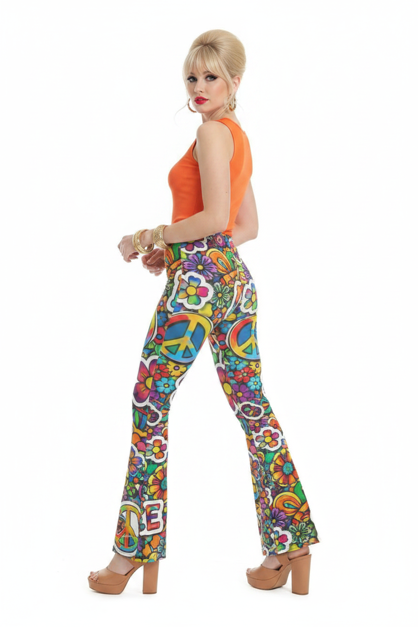 Peace Flared Leggings — Side