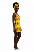 Peace Sign Yellow Dress Model 3