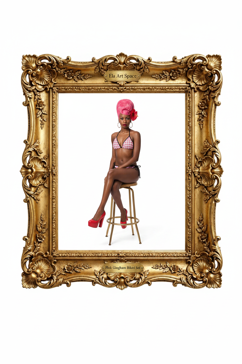 Pink Gingham Frame
