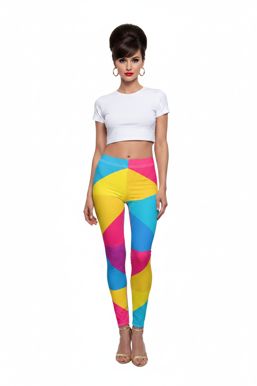Pinwheel Colorblock Leggings — Front
