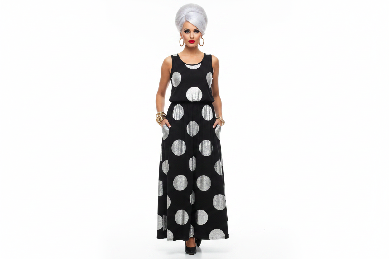 Polka Dot Maxi Dress