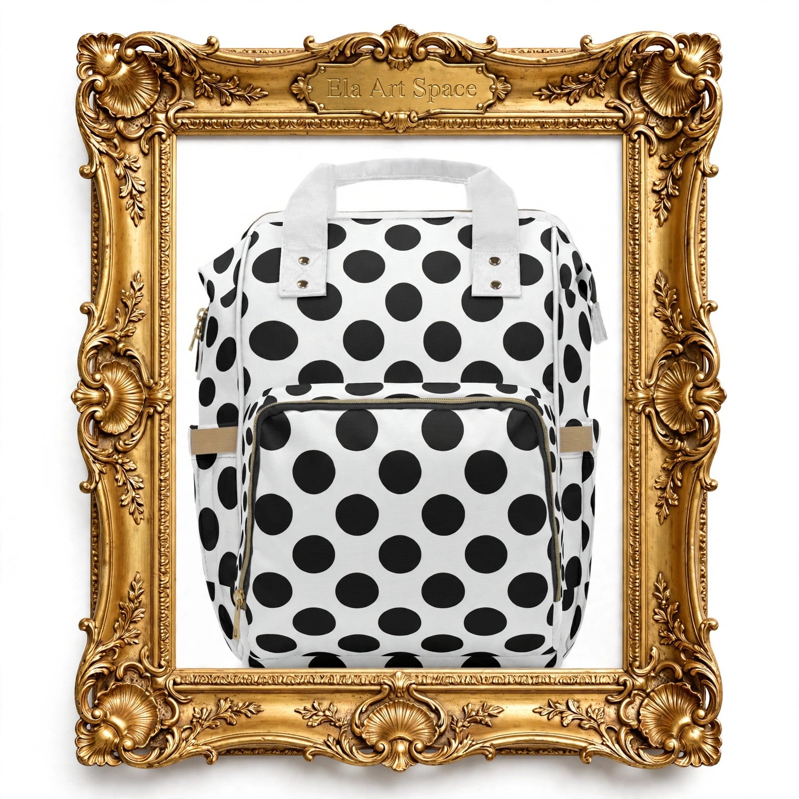 Polka Dot Diaper Backpack - BOOM Dot Mama - 60s Mod Mom Bag
