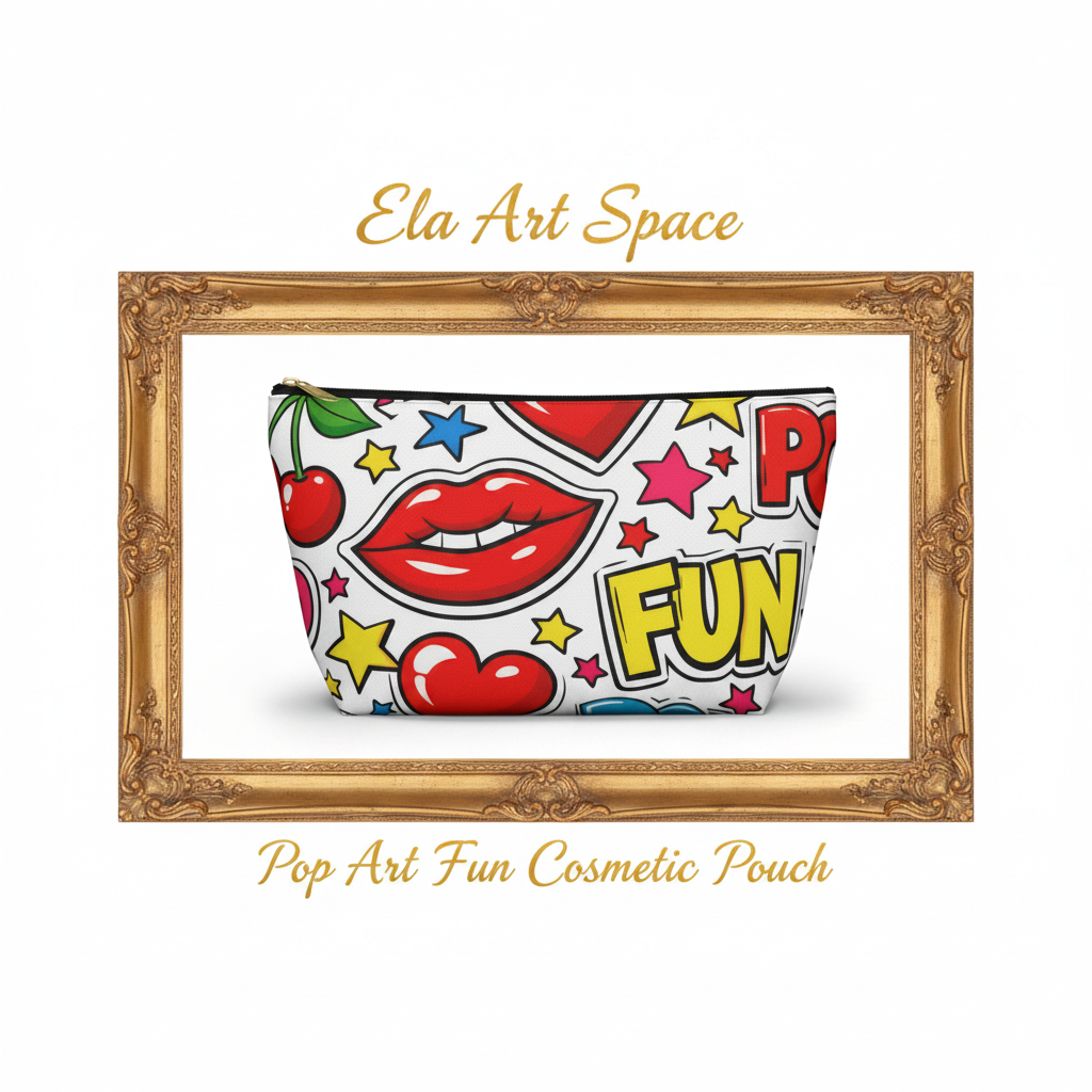 Pop Art Fun Cosmetic Pouch - złota rama