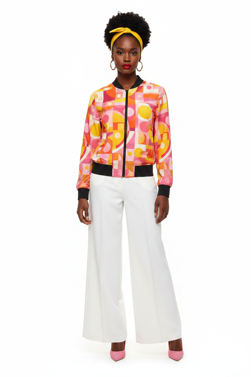 Pop Art Geometric Bomber modelka 1