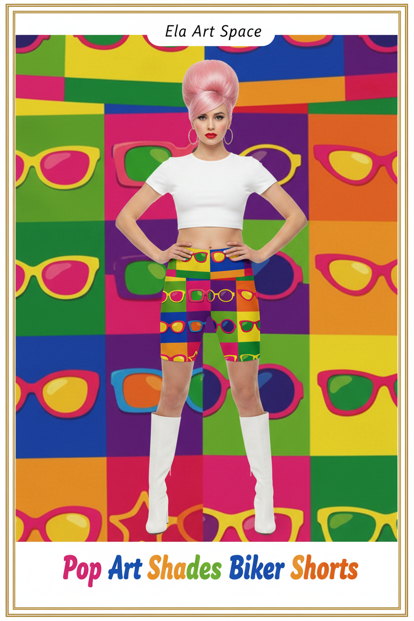 Pop Art Shades Biker Shorts poster