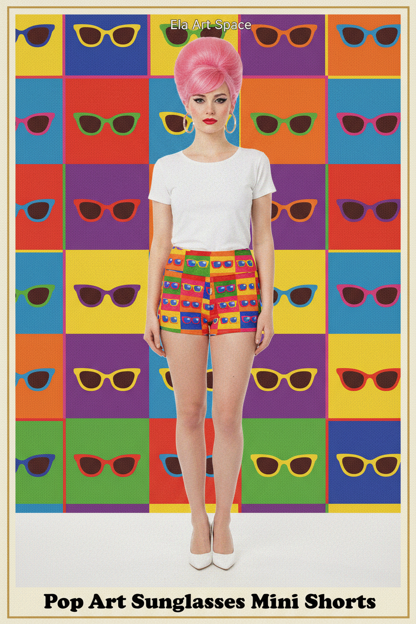 Pop Art Sunglasses Mini Shorts poster