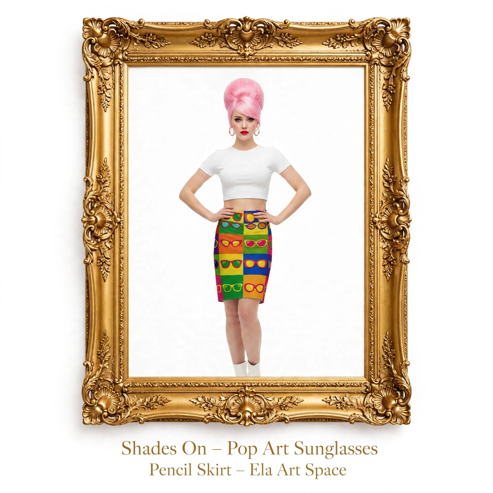 Shades On - Pop Art Sunglasses Pencil Skirt