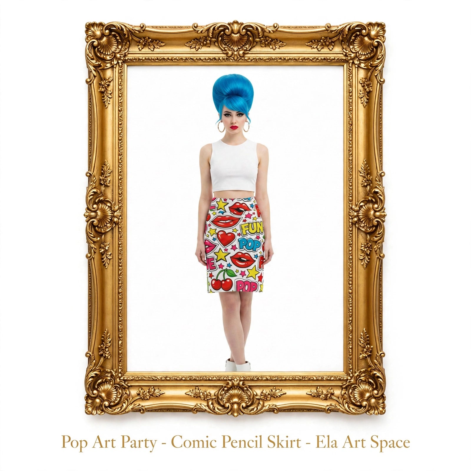 Pop Art Party - Comic Pencil Skirt