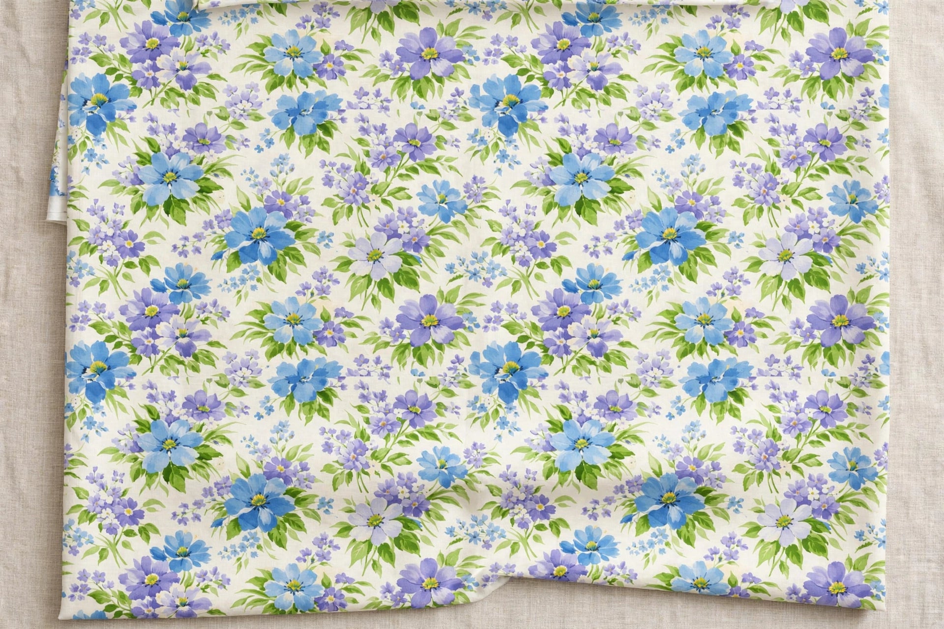 Provence Meadow Watercolor Floral Fabric