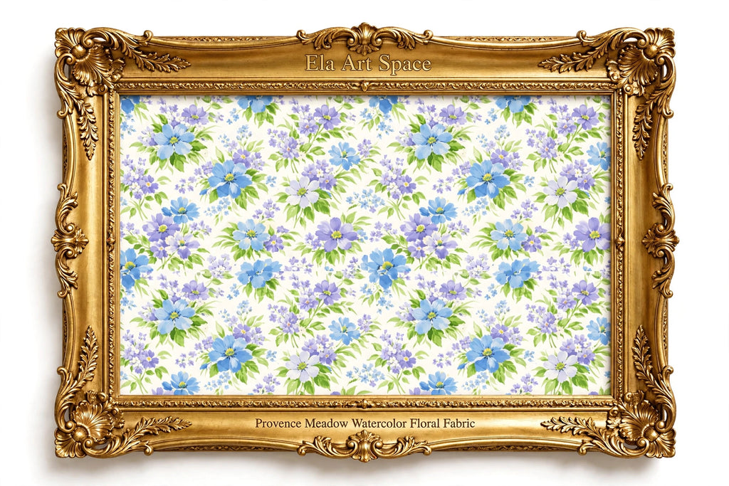 Provence Meadow Watercolor Floral Fabric