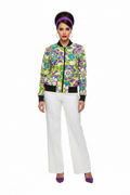 Psychedelic Floral Bomber modelka 1