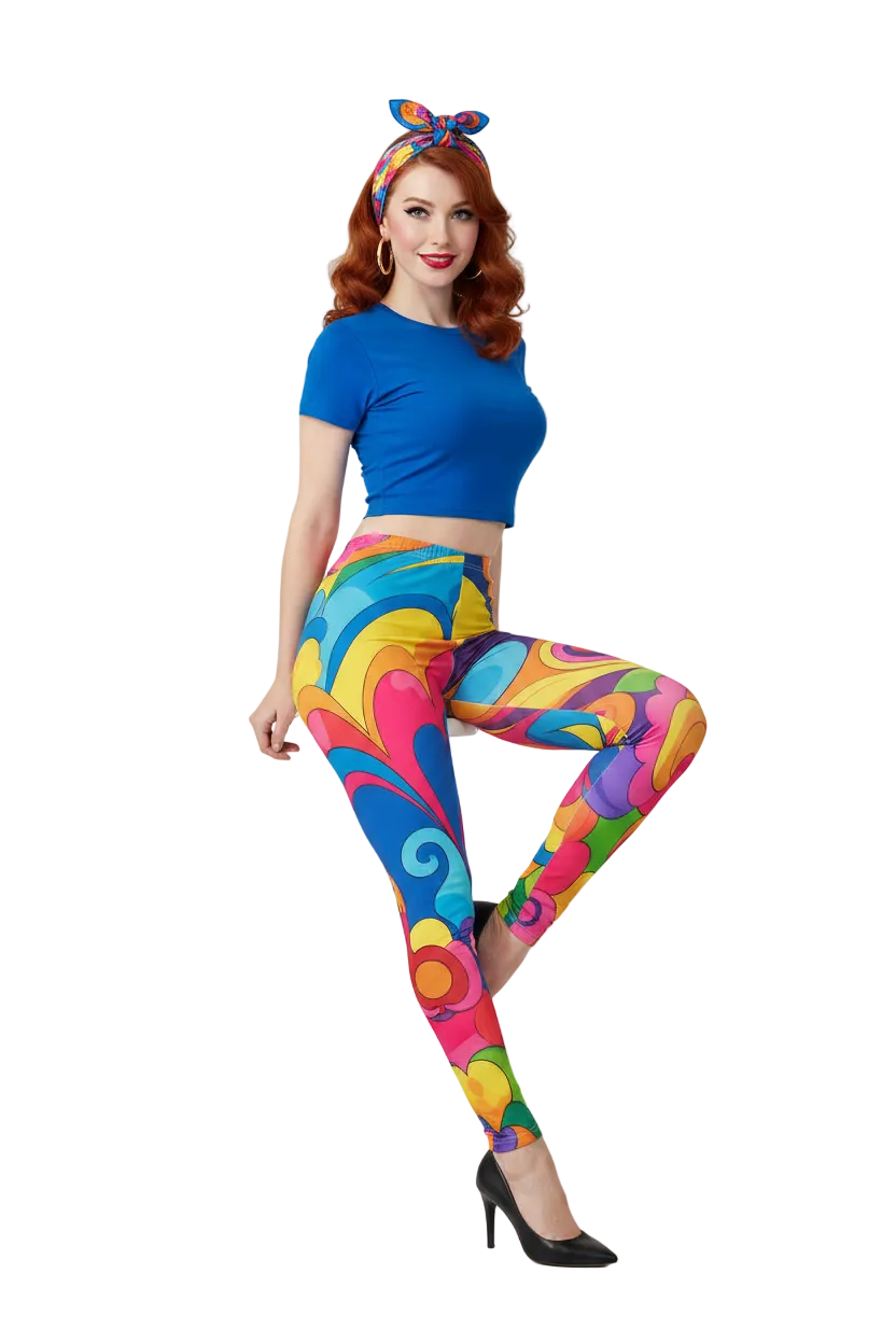 Psychedelic Leggings — Sitting