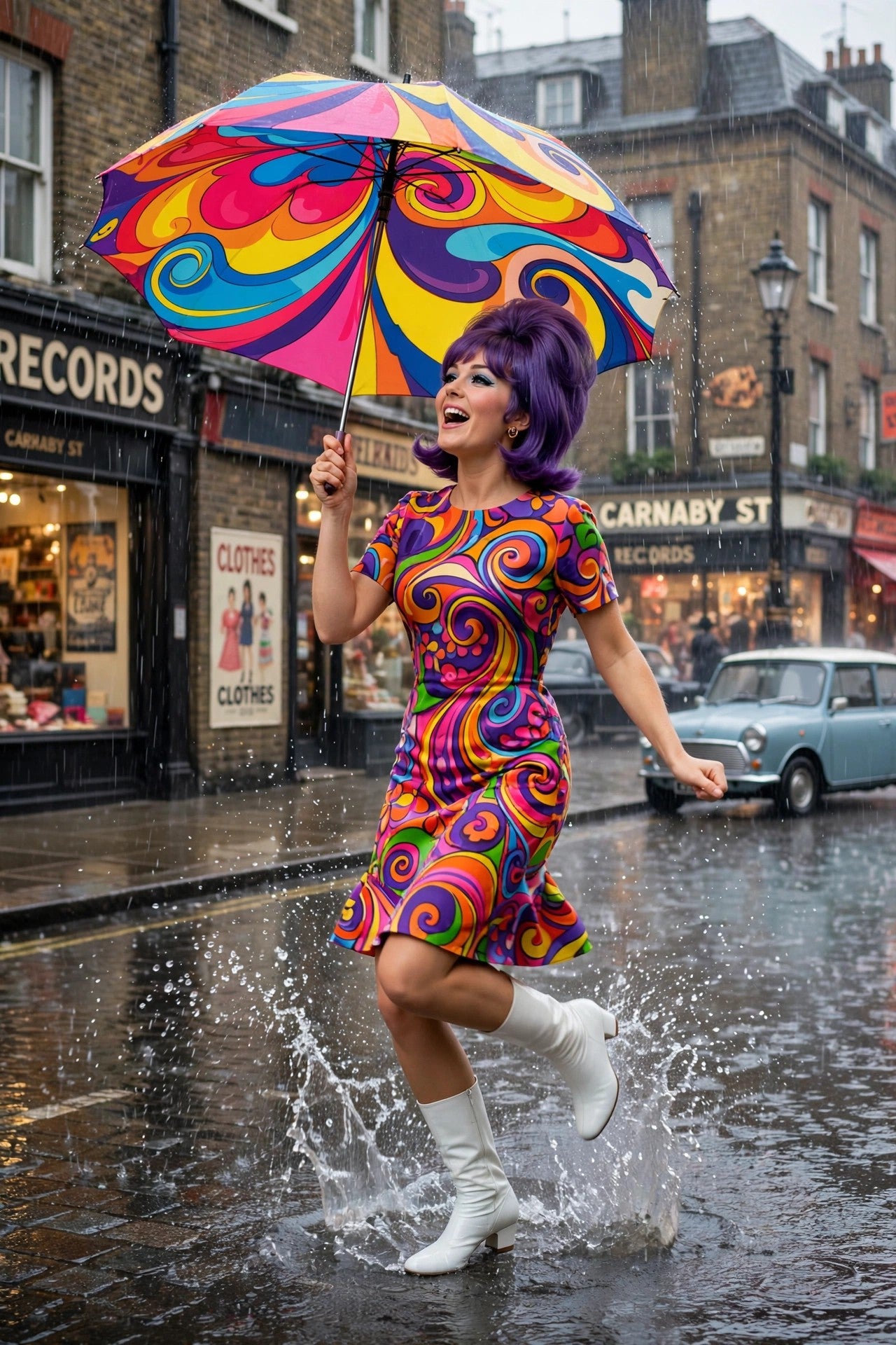 Psychedelic Swirl Umbrella