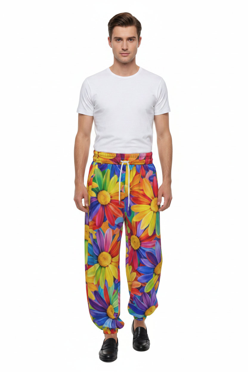 Rainbow Daisy Lantern Pants — Man