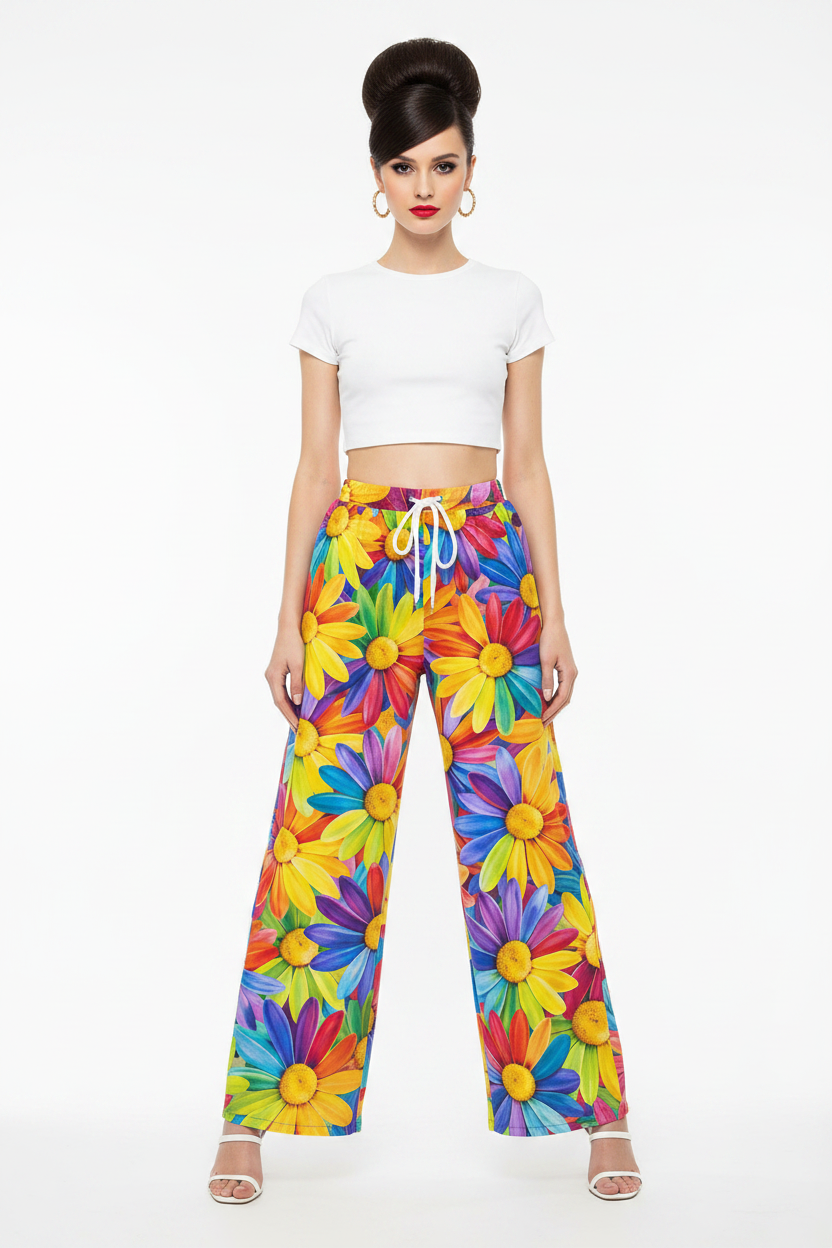 Rainbow Daisy Pants — Front