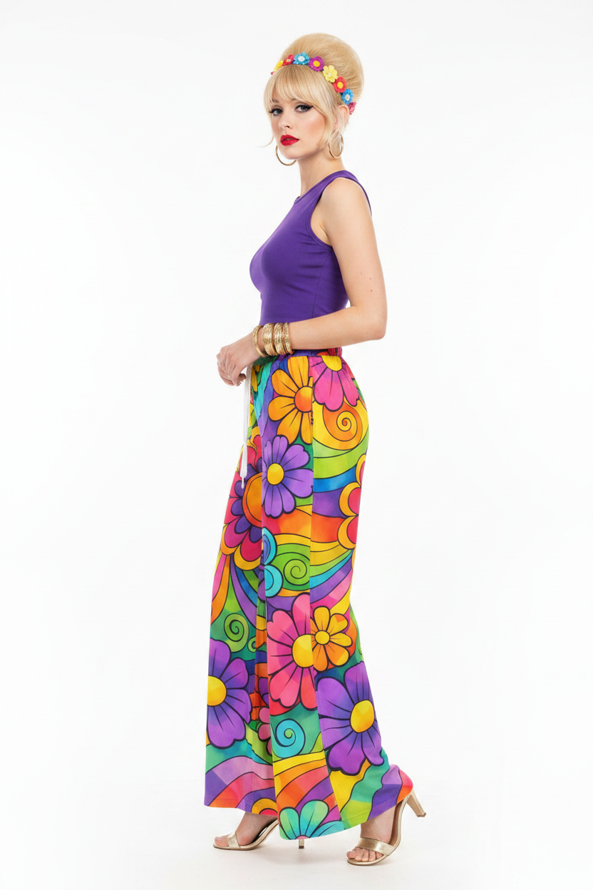 Rainbow Flower Palazzo — Side