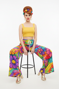 Rainbow Flower Palazzo — Sitting