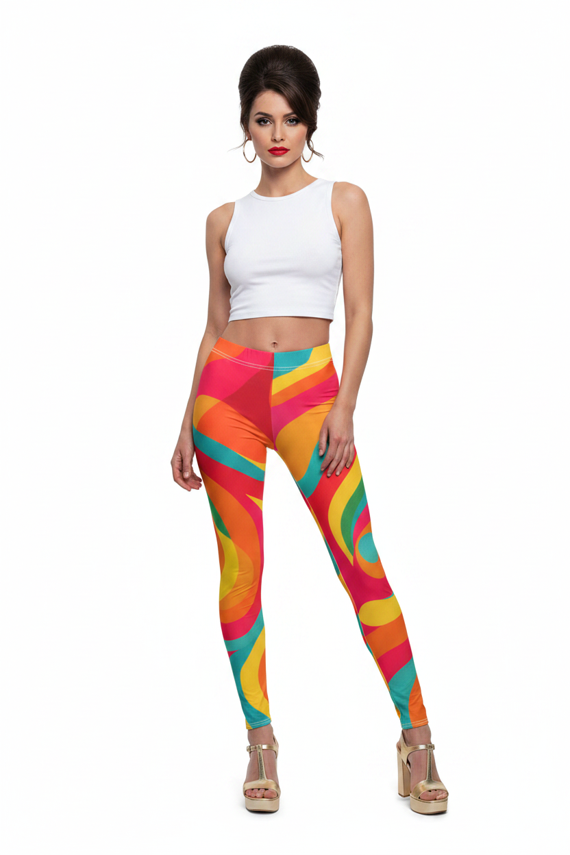 Rainbow Swirl Leggings — Front