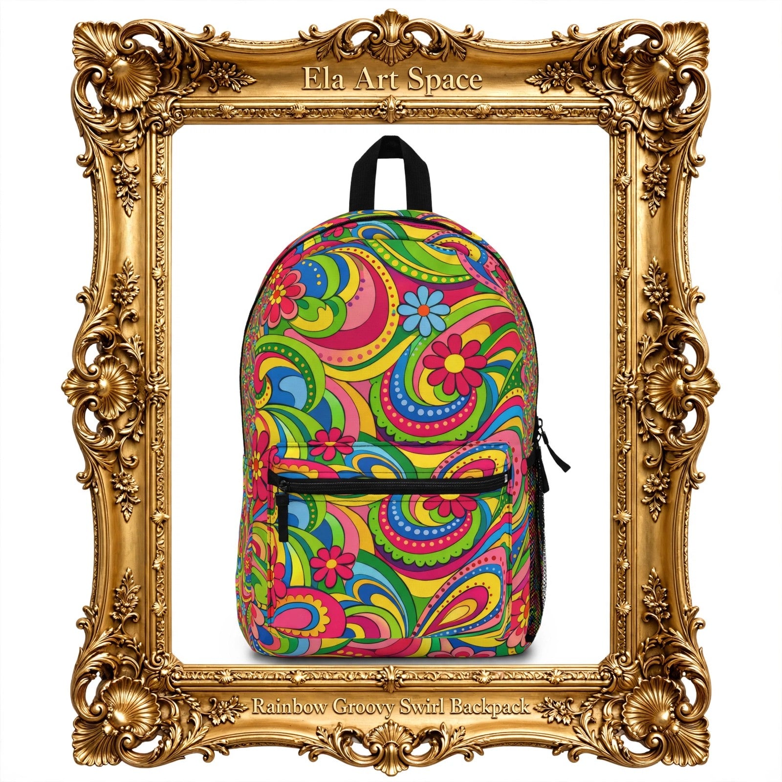 Rainbow Groovy Swirl Backpack