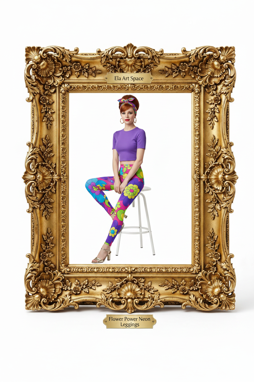 Rama — Flower Power Neon Leggings