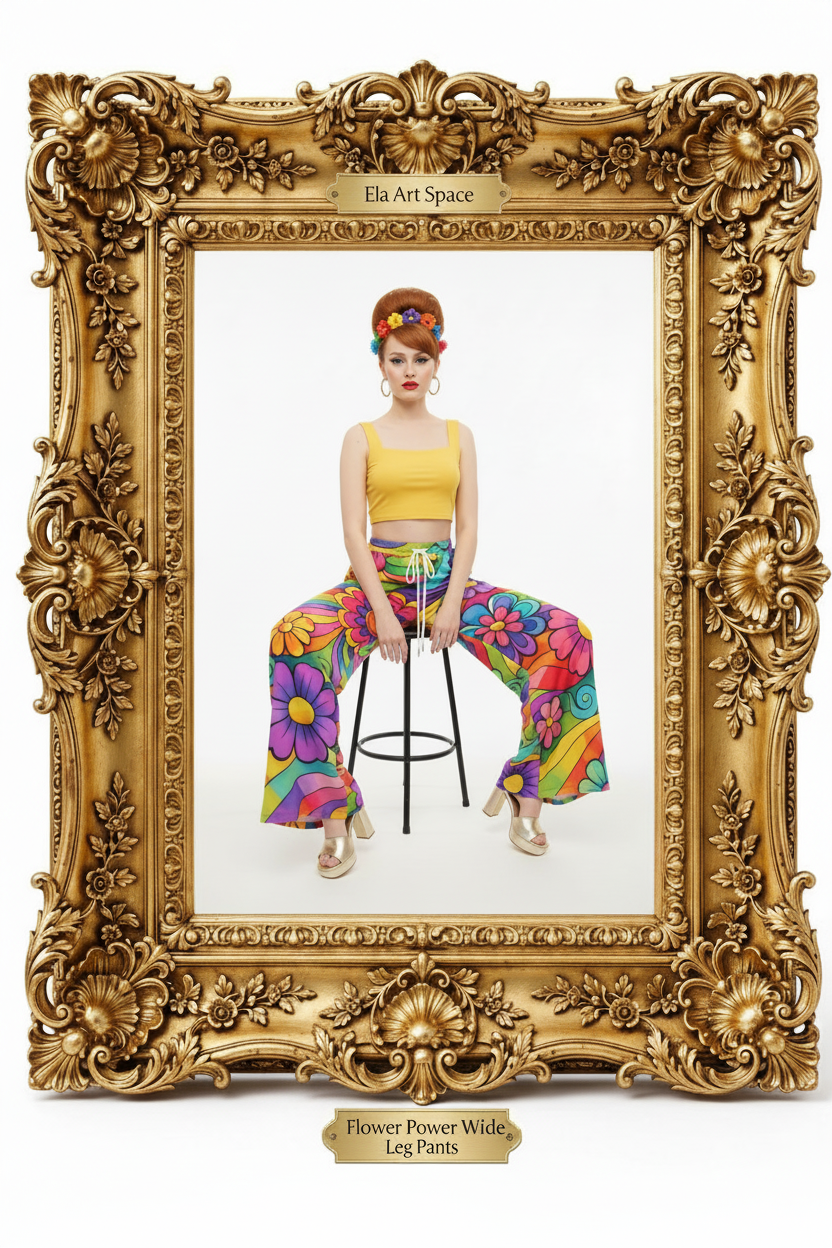 Rama — Flower Power Wide-Leg Pants