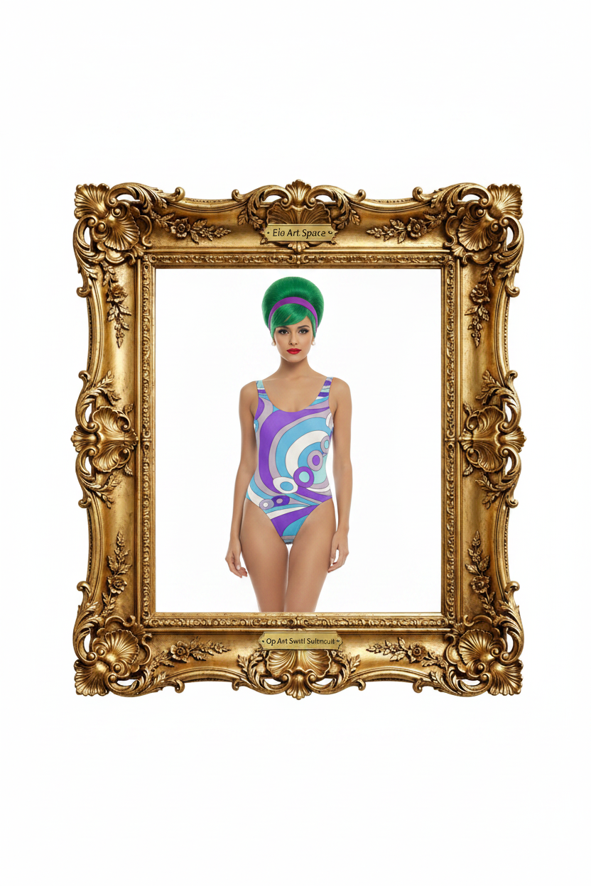 Rama — Op Art Swirl Swimsuit