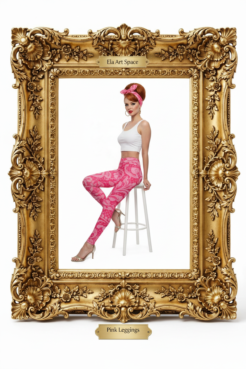 Rama — Pink Lace Leggings
