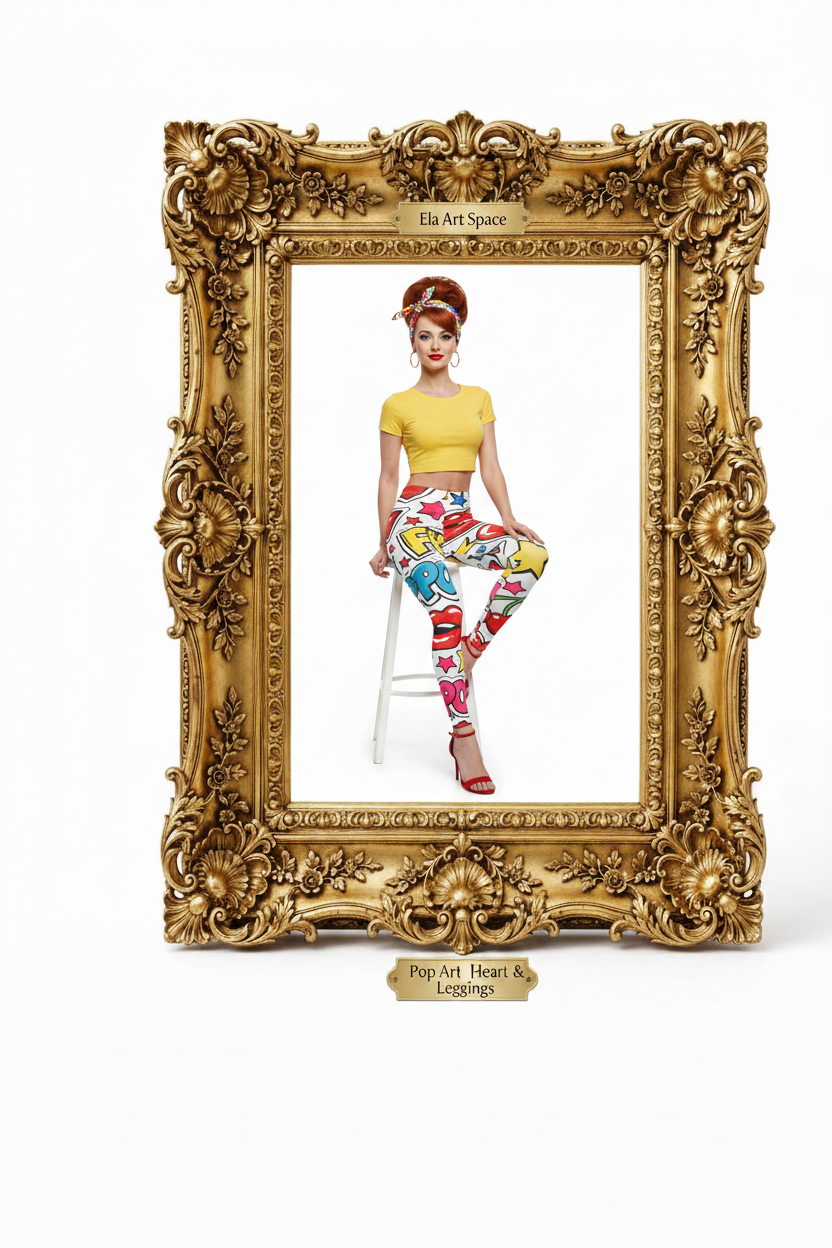 Rama — Pop Art Heart & Lips Leggings