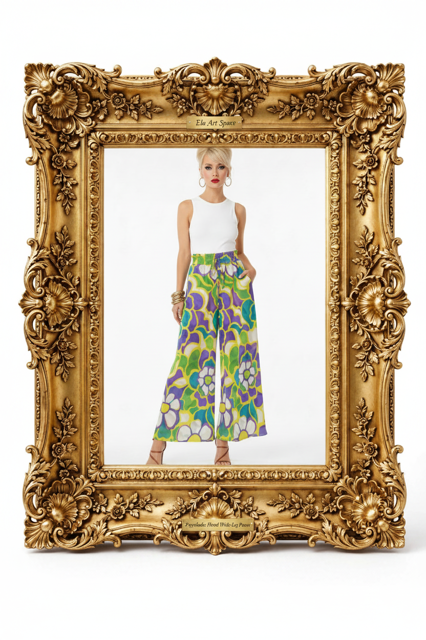 Rama — Psychedelic Floral Wide-Leg Pants