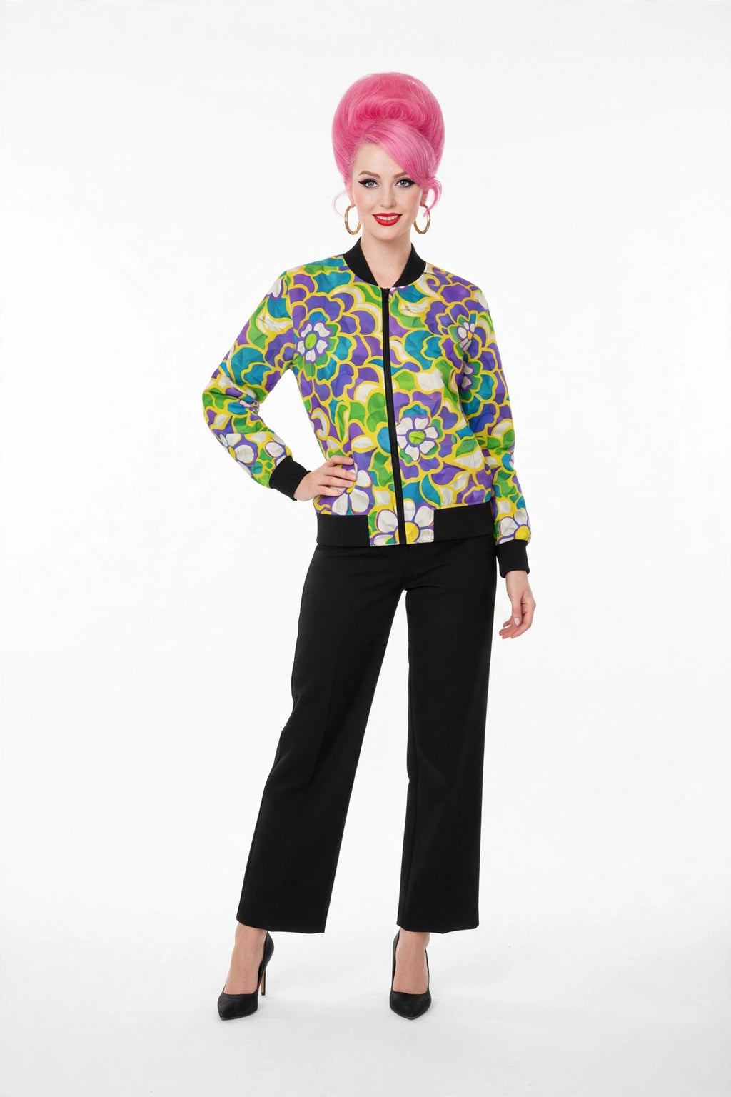 Psychedelic Floral Bomber