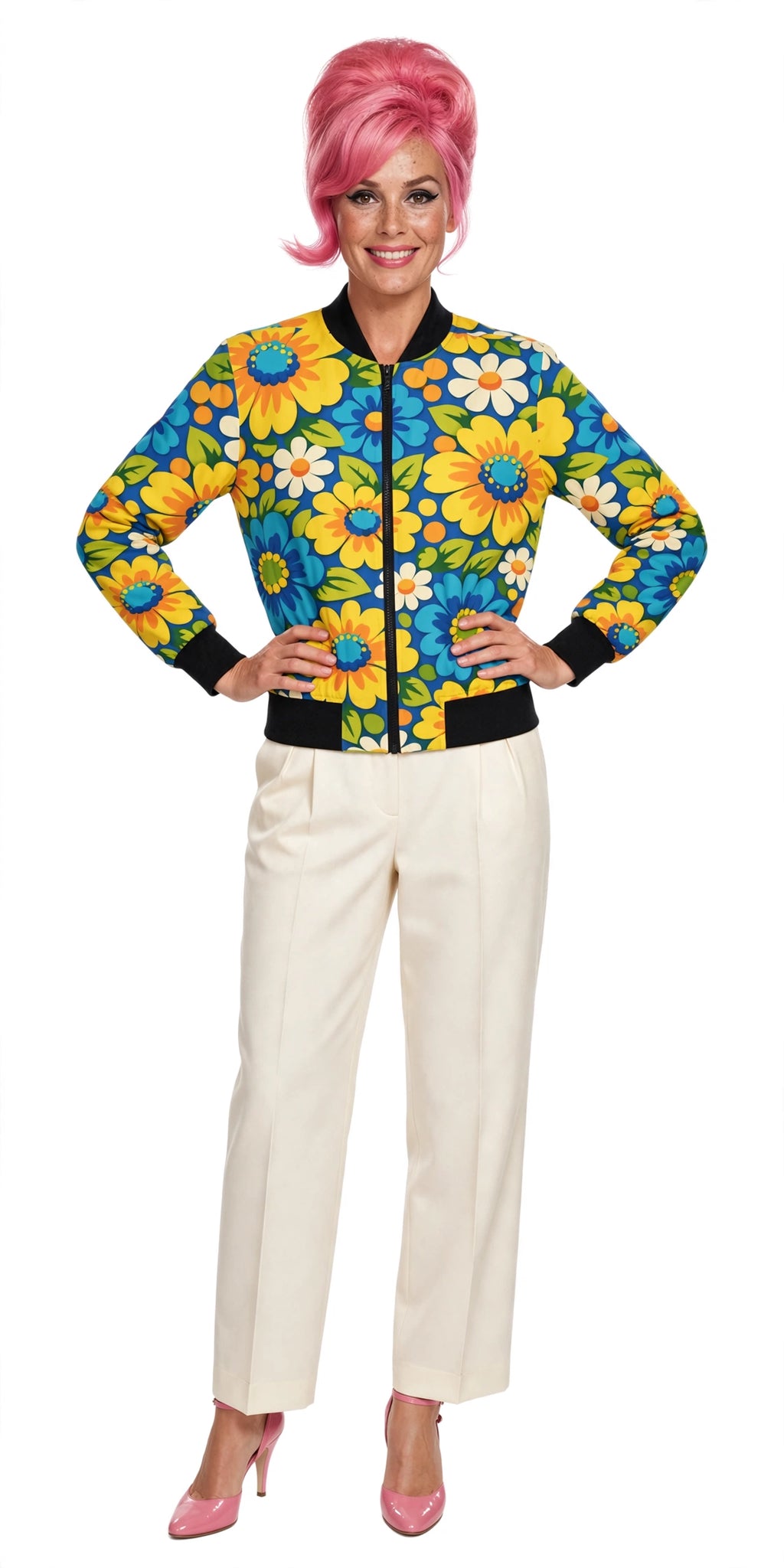 Sunflower Power Floral Bomber