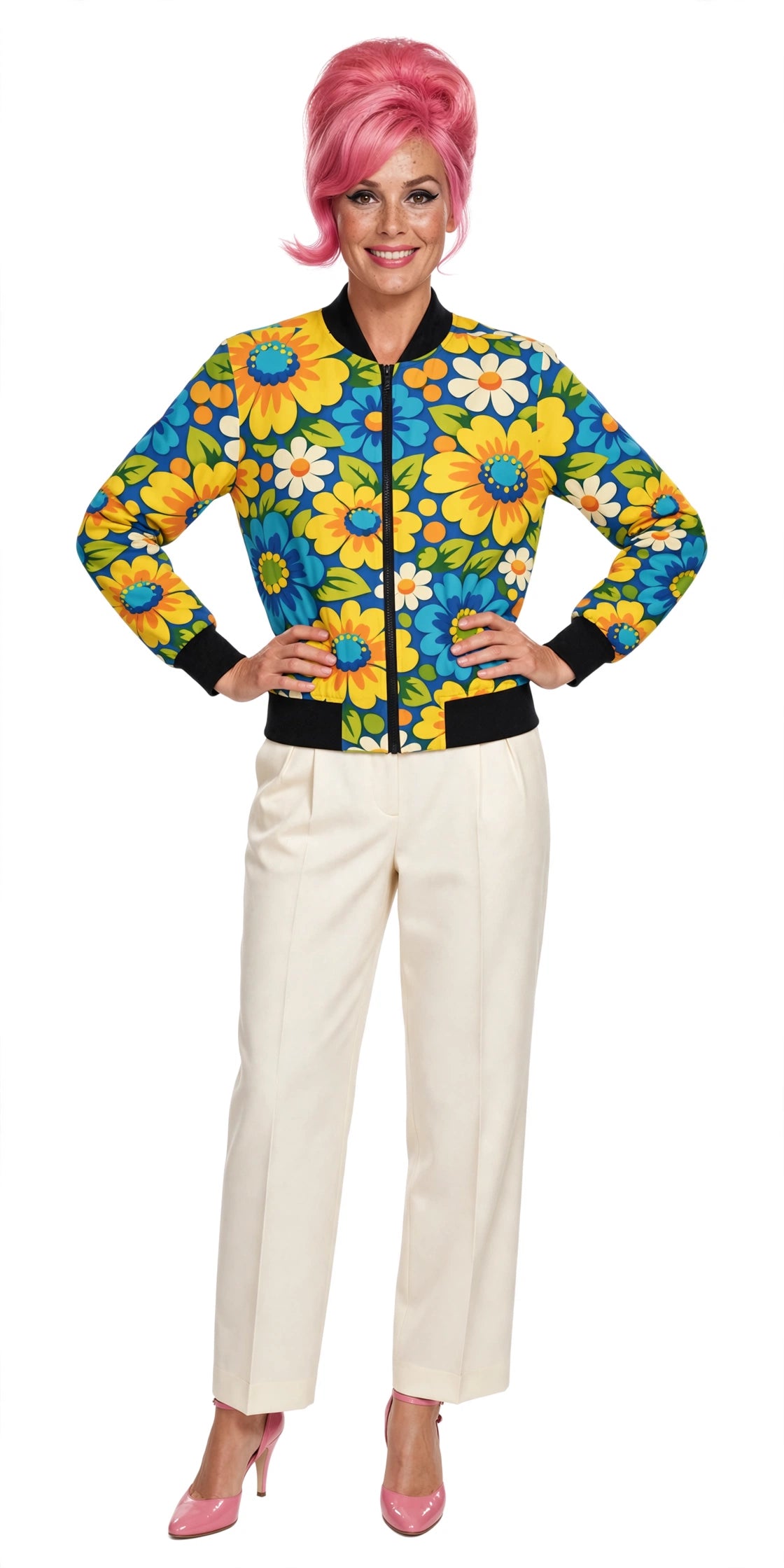 Sunflower Power Floral Bomber