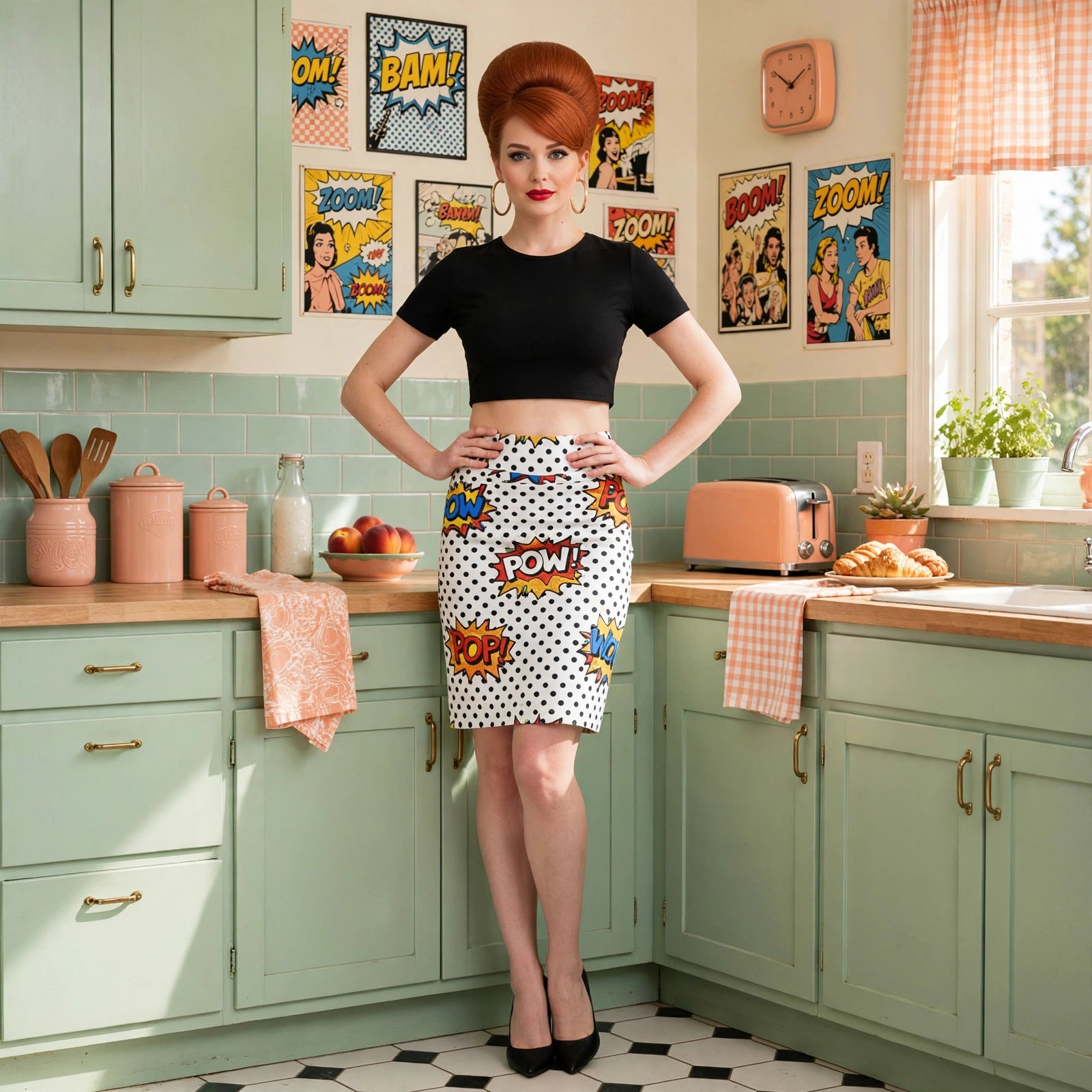 Comic Boom - Pop Art Pencil Skirt