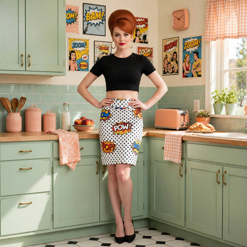 Comic Boom - Pop Art Pencil Skirt